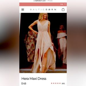 Baltic Born Hera Maxi Dress size small. Never worn still in bag with tags.